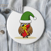 Kerstmis met Cadeau Ronde Button 6,0 Cm (In situ)