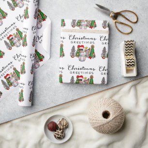 Kerstmis met cadeaus en bal cadeaupapier
