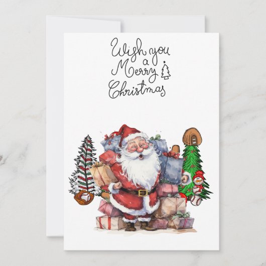 Kerstmis met cadeaus en bal feestdagenkaart (Voorkant)