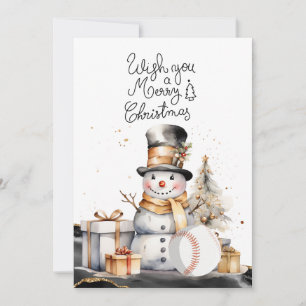 Kerstmis met cadeaus en bal feestdagenkaart