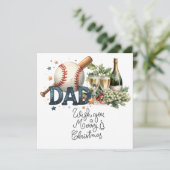 Kerstmis met cadeaus en bal feestdagenkaart (Staand voorkant)