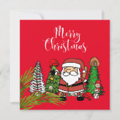 Kerstmis met cadeaus en bal feestdagenkaart (Voorkant)