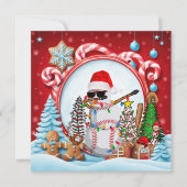 Kerstmis met cadeaus en bal feestdagenkaart (Voorkant)