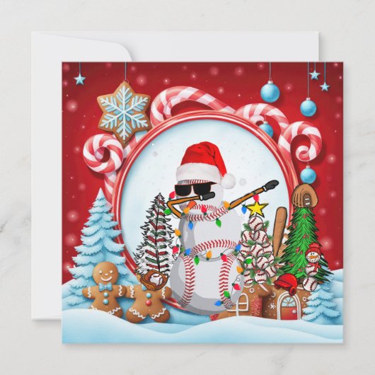 Kerstmis met cadeaus en bal feestdagenkaart (Voorkant)