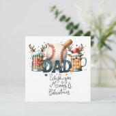 Kerstmis met cadeaus en bal feestdagenkaart (Staand voorkant)