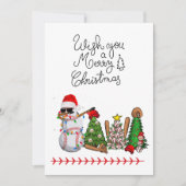 Kerstmis met cadeaus en bal feestdagenkaart (Voorkant)