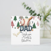 Kerstmis met cadeaus en bal feestdagenkaart (Staand voorkant)