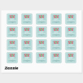 Kerstmis met cadeaus vierkante sticker (Vel)