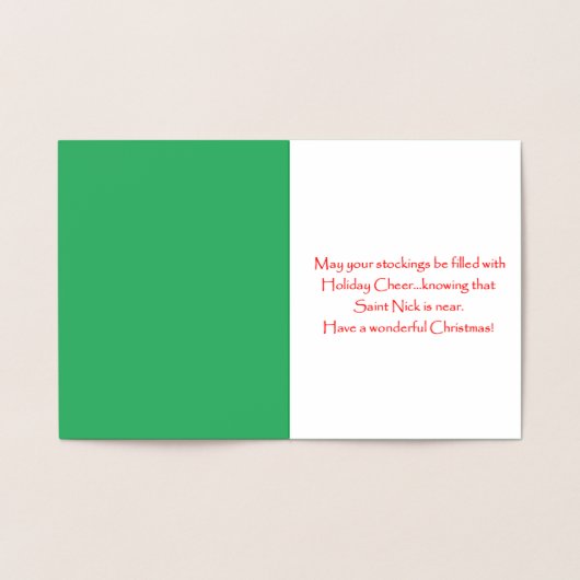 Kerstmis met cadeautjes folie kaarten (Binnen)