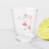 Kerstmis met cadeautjes shot glas (Achterkant)