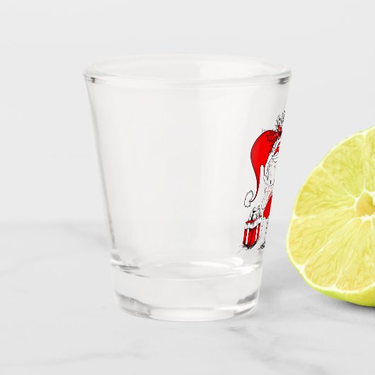 Kerstmis met cadeautjes shot glas (Links)