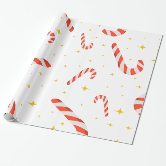 Kerstmis met Canes Holiday Cadeaupapier (Uitgerold)