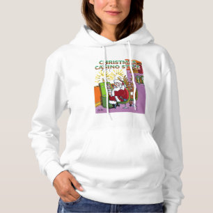 Kerstmis met Casino-stijl, witte mantel Hoodie