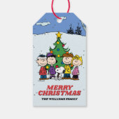 Kerstmis met Charlie Brown en vrienden Cadeaulabel (Achterkant)