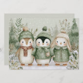 Kerstmis met charmante dieren Kerstmis Feestdagenkaart (Voorkant / Achterkant)