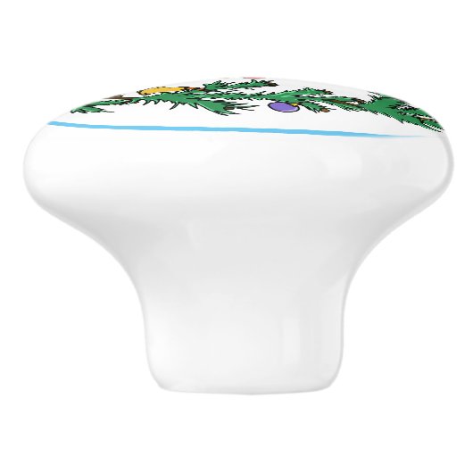 Kerstmis met Chef Nutkraker Keramische Knop (Zijkant)