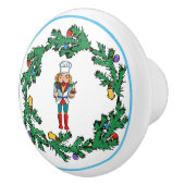 Kerstmis met Chef Nutkraker Keramische Knop (Rechts)