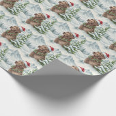 Kerstmis met Chesapeake Bay Retriever Cadeaupapier (Hoek)