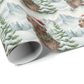 Kerstmis met Chesapeake Bay Retriever Cadeaupapier (Rol Hoek)