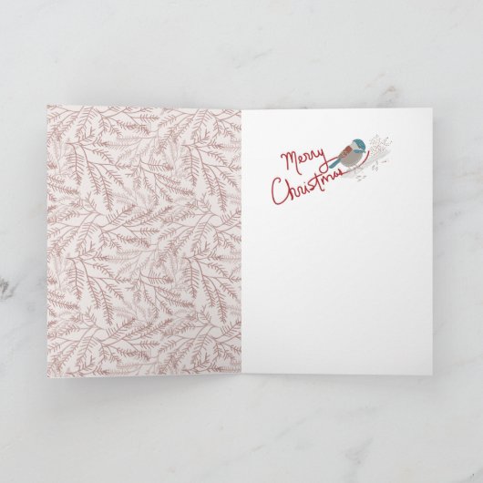 Kerstmis met Chickadee Feestdagen Kaart (Binnen)