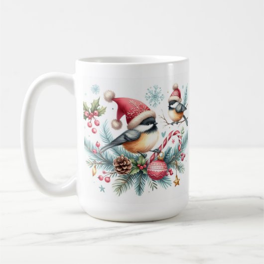 Kerstmis met Chickadee Koffiemok (Links)