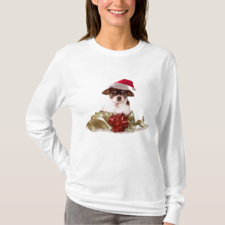 Kerstmis met Chihuahua-dames T-shirt