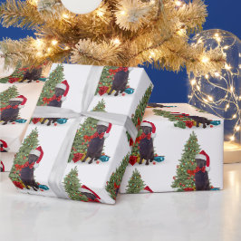 Kerstmis met chocolade Lab Cadeaupapier