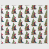 Kerstmis met chocolade Lab Cadeaupapier (Vlak)