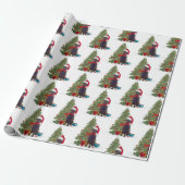 Kerstmis met chocolade Lab Cadeaupapier (Uitgerold)