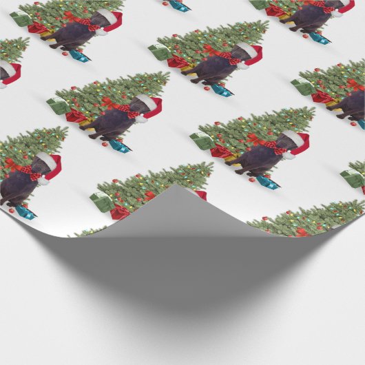 Kerstmis met chocolade Lab Cadeaupapier (Hoek)