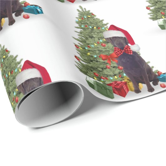 Kerstmis met chocolade Lab Cadeaupapier (Rol Hoek)