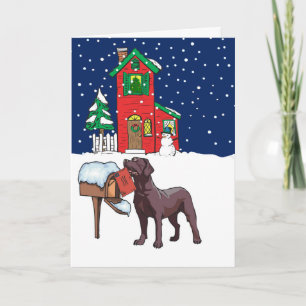 Kerstmis met chocolade Lab Feestdagen Kaart