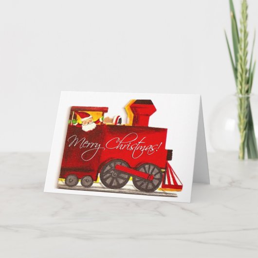 kerstmis met Choo-Choo-trein Feestdagen Kaart (Voorkant)