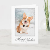 Kerstmis met Corgi Kaart (Voorkant)