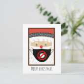 Kerstmis met corona-masker feestdagenkaart (Staand voorkant)