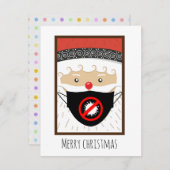 Kerstmis met corona-masker feestdagenkaart (Voorkant / Achterkant)