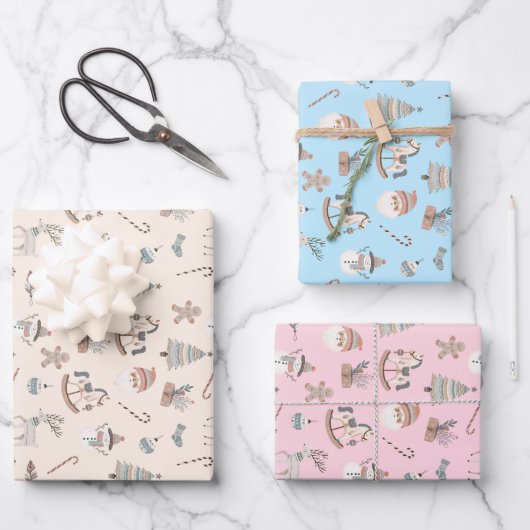 Kerstmis met Cozy Boho stijl Inpakpapier Vel (Voorkant)