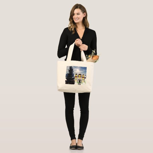 Kerstmis met Cozy Home Canvas tas (Voorkant (model))