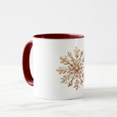 Kerstmis met Crème Sneeuwvlok Mok (Voorkant links)