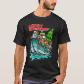 Kerstmis met cruisemas cruise Ship Santa Claus T-shirt (Voorkant)
