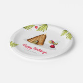 Kerstmis met Cute Bee Papieren Bordje (Gekanteld)