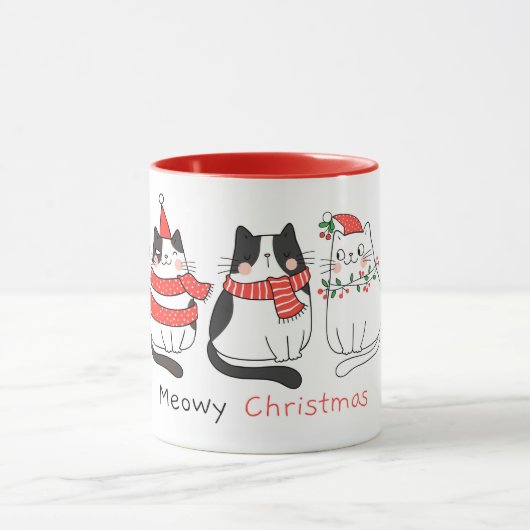 Kerstmis met Cute Cats Mok (Midden)