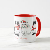 Kerstmis met Cute Cats Mok (Voorkant rechts)