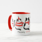 Kerstmis met Cute Cats Mok (Voorkant links)