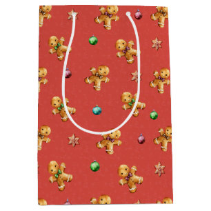 Kerstmis met Cute Gingerbrood Medium Cadeauzakje