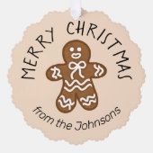 Kerstmis met Cute Gingerbrood Ornament Kaart (Voorkant)
