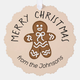 Kerstmis met Cute Gingerbrood Ornament Kaart