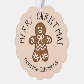 Kerstmis met Cute Gingerbrood Ornament Kaart (Links)