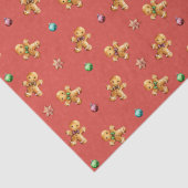 Kerstmis met Cute Gingerbrood Tissuepapier (Detail)