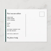 Kerstmis met Cute Snowman New Home Aankondigingskaart (Achterkant)